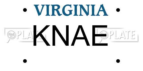 KNAE Virginia License Plate