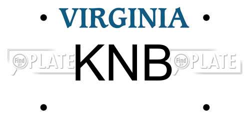 KNB Virginia License Plate