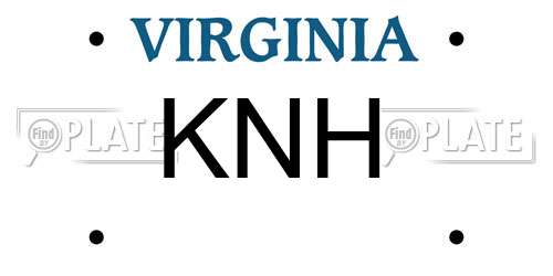 KNH Virginia License Plate
