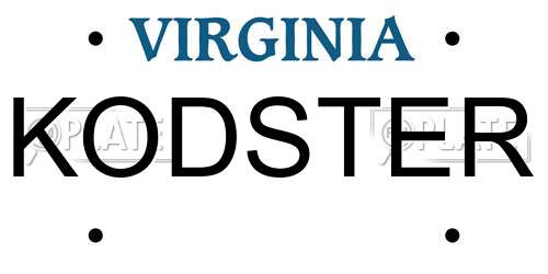 KODSTER Virginia License Plate