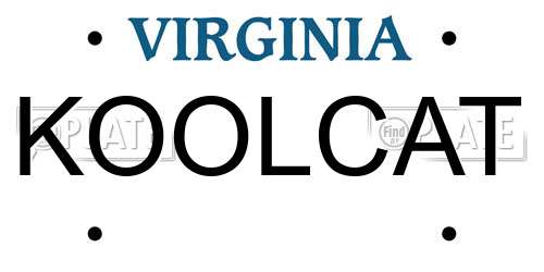 KOOLCAT Virginia License Plate