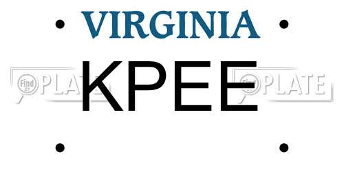 KPEE Virginia License Plate