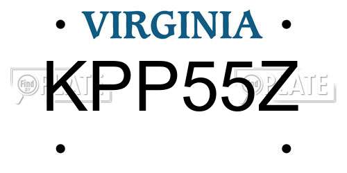 KPP55Z Virginia License Plate