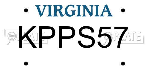 KPPS57 Virginia License Plate