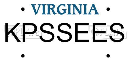 KPSSEES Virginia License Plate