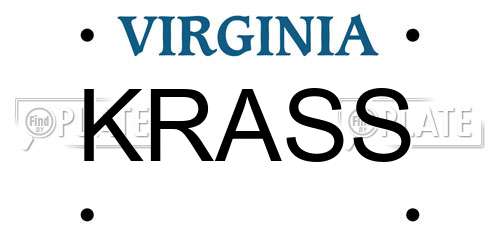 KRASS Virginia License Plate