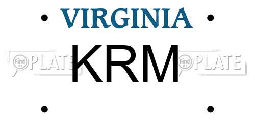 KRM Virginia License Plate