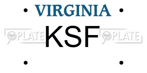 KSF Virginia License Plate