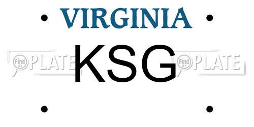 KSG Virginia License Plate