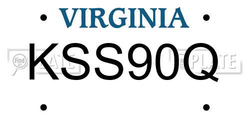 KSS90Q Virginia License Plate