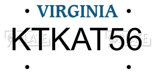 KTKAT56 Virginia License Plate