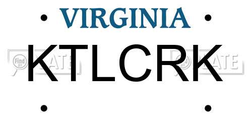 KTLCRK Virginia License Plate