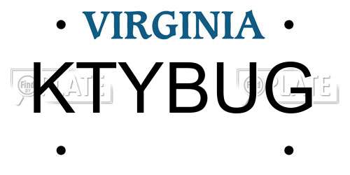 KTYBUG Virginia License Plate