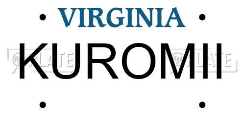KUROMII Virginia License Plate