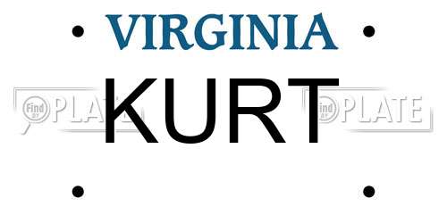 KURT Virginia License Plate