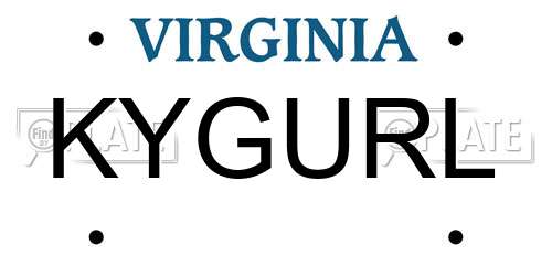 KYGURL Virginia License Plate