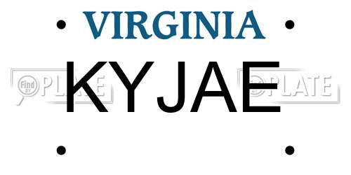 KYJAE Virginia License Plate