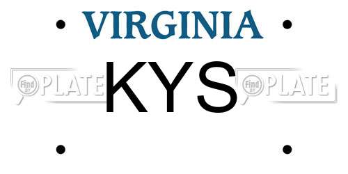 KYS Virginia License Plate