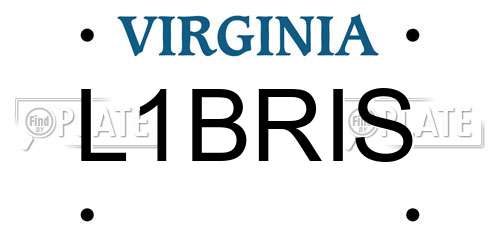 L1BRIS Virginia License Plate