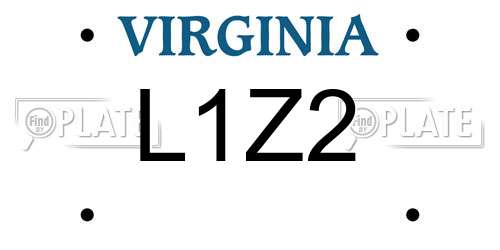 L1Z2 Virginia License Plate