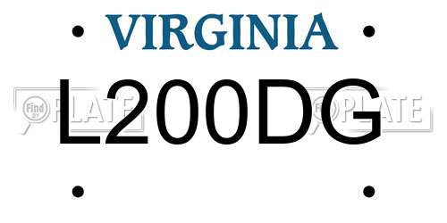 L200DG Virginia License Plate