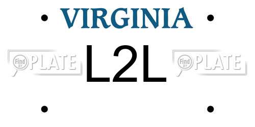 L2L Virginia License Plate