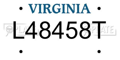 L48458T Virginia License Plate