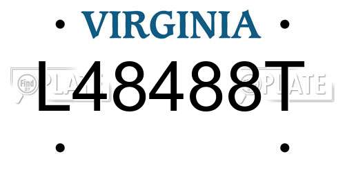 L48488T Virginia License Plate