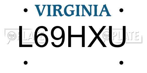L69HXU Virginia License Plate