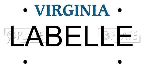LABELLE Virginia License Plate