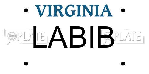 LABIB Virginia License Plate