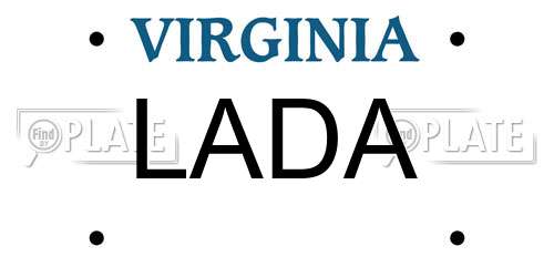 LADA Virginia License Plate