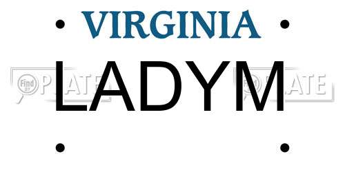 LADYM Virginia License Plate