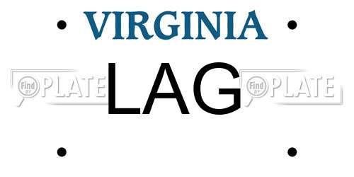LAG Virginia License Plate