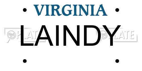 LAINDY Virginia License Plate