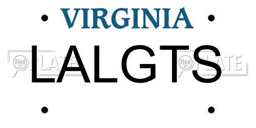 LALGTS Virginia License Plate