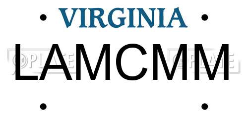 LAMCMM Virginia License Plate