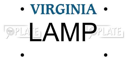 LAMP Virginia License Plate