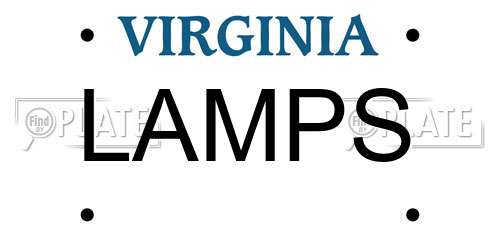 LAMPS Virginia License Plate