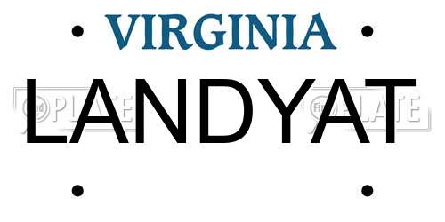 LANDYAT Virginia License Plate