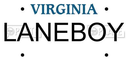 LANEBOY Virginia License Plate
