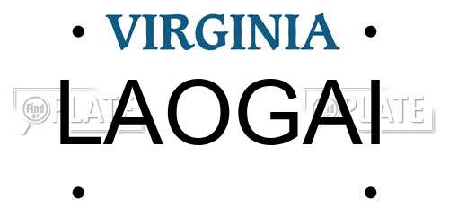 LAOGAI Virginia License Plate