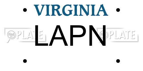 LAPN Virginia License Plate