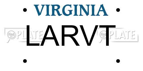 LARVT Virginia License Plate