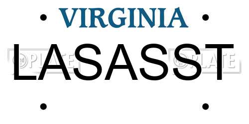 LASASST Virginia License Plate