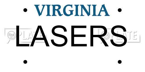 LASERS Virginia License Plate
