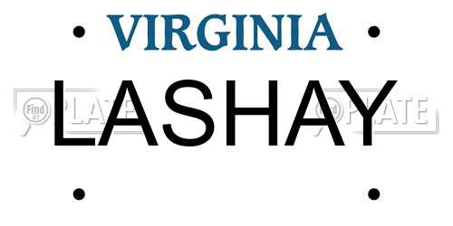 LASHAY Virginia License Plate