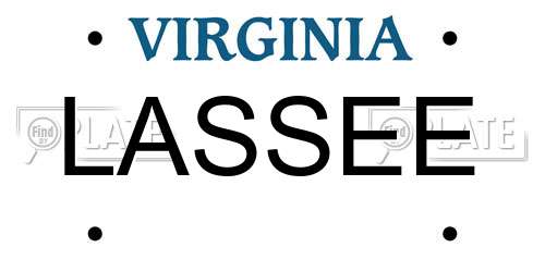 LASSEE Virginia License Plate