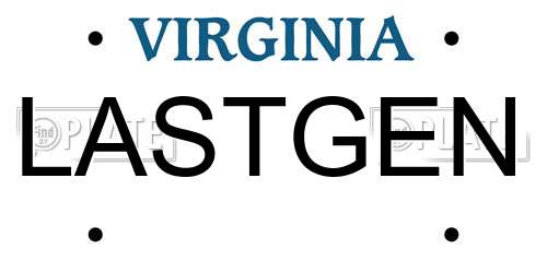 LASTGEN Virginia License Plate