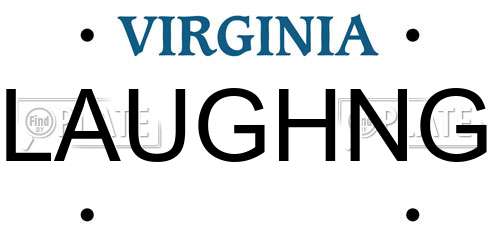 LAUGHNG Virginia License Plate